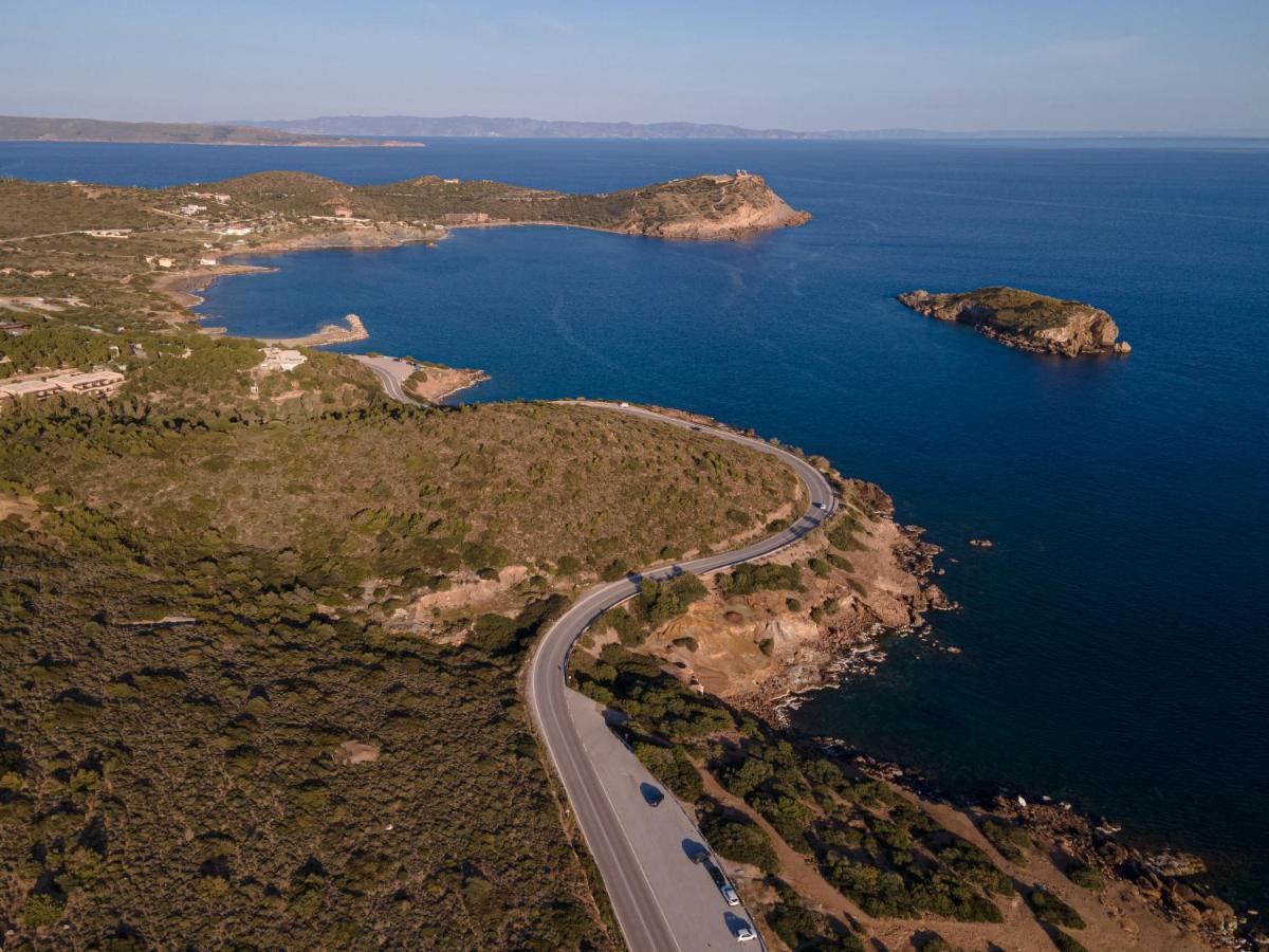Sounio Black Villa Szúnio Kültér fotó